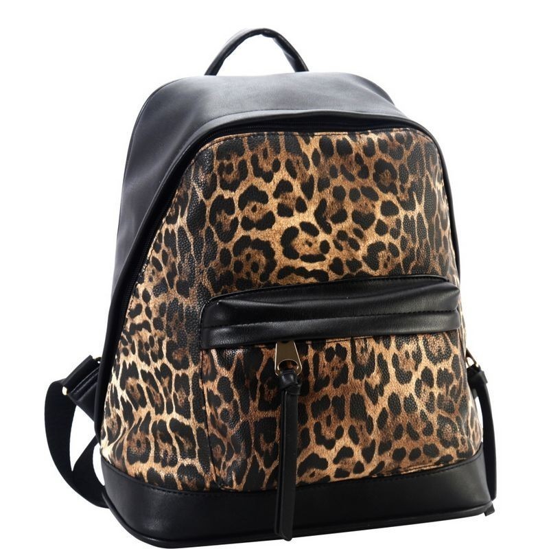 leopard backpack purse